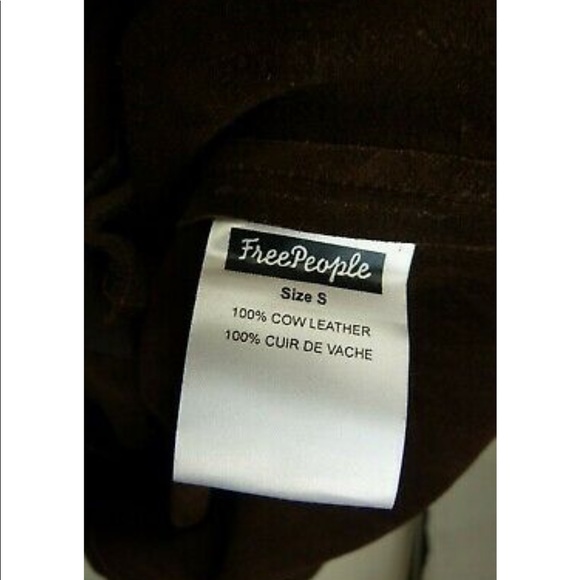 Free People Leather Jumper Dress Small Shift Cowhide - Picture 8 of 8